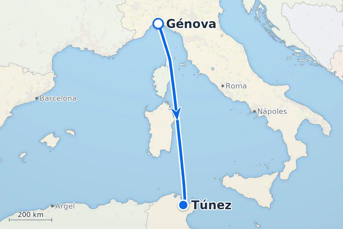 Génova - Túnez